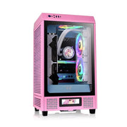 Two pre-installed 140mm CT140 fans inside the Tower 200 Bubble Pink case