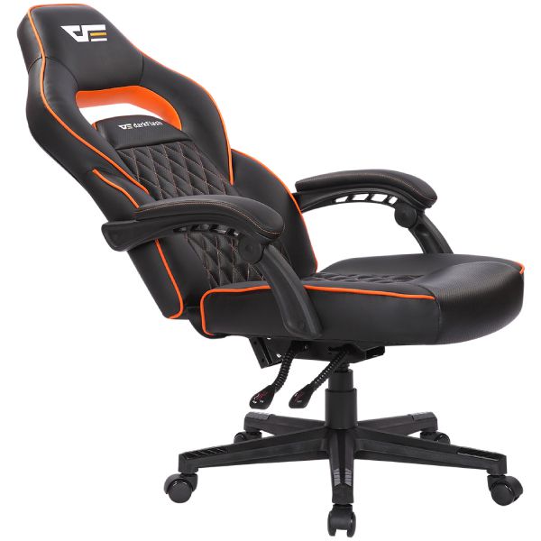 DarkFlash RC 300 Gaming Arm Chair with PU Pad Armrest & 50mm Wheels 90-180° back support adjustment