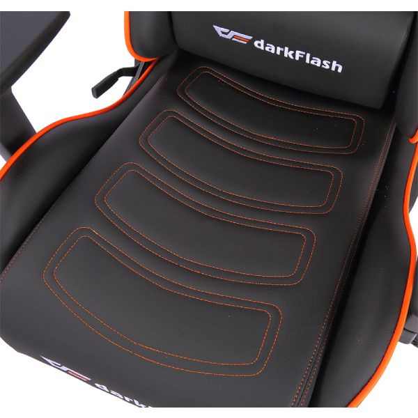 Darkflash RC600 Gaming Arm Chair, High Density Polyurethane Foam with Pillows on Headrest, Front Seat and Lower Back, BIFMA approved Gamers Chairs, 90 to 180 degree Angles, 410mm with 63mm Nylon Wheel