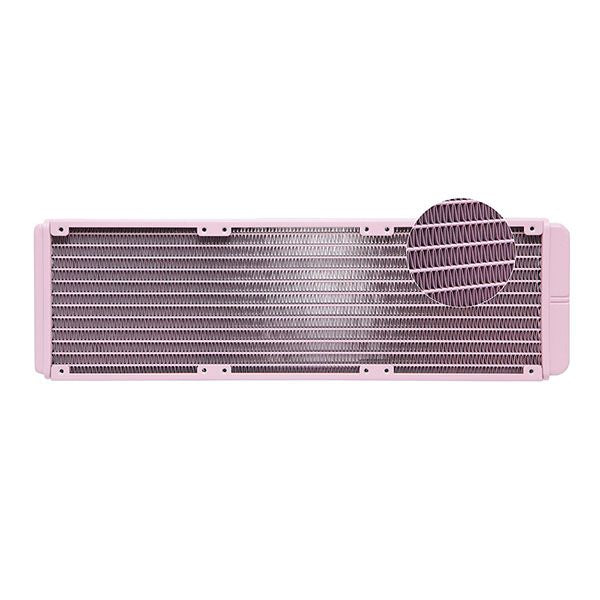 DarkFlash Twister DX360 AIO 360mm Liquid Cooler, ARGB LED, 120mm Fan Size, 800-2000 RPM Fan Speed, 19-25dBA Noise Level, Fluid Dynamic Bearing, Pink | DX-360