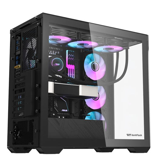 The Dark Horse Gaming PC. This powerhouse features the cutting-edge AMD Ryzen 9 7950X processor, ensuring smooth multitasking and blazing-fast performance. The NVIDIA RTX 4080 graphics card with 16GB of GDDR6X memory delivers stunning visuals and future-proofs your gaming experience. With a massive 64GB of DDR5 RAM and a lightning-quick 2TB NVMe SSD, load times are a thing of the past.  Dominate the competition and experience unparalleled immersion