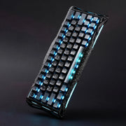 GravaStar Mercury V60 Pro Special Edition Cyber Frost Black gaming keyboard, angled view