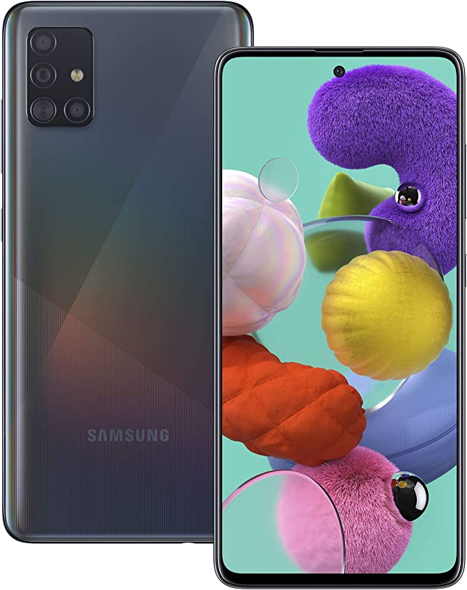Samsung Galaxy A51 Mobile Phone; Sim Free Smartphone - Prism Crush Black, (UK Version)