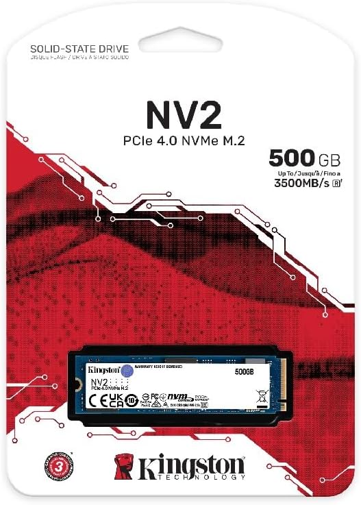 Kingston NV2 NVMe PCIe 4.0 SSD 500G M.2 2280 SNV2S/500G, 500GB