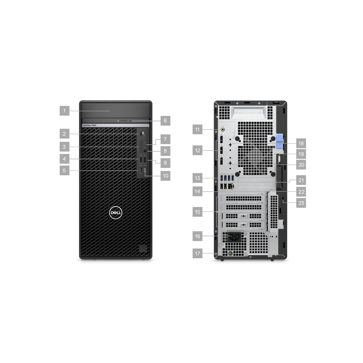 Dell OptiPlex 7000 MT - Intel  Core i7-12700 - 16GB RAM - 1TB HDD - KEYBOARD+MOUSE + Windows 11 Pro