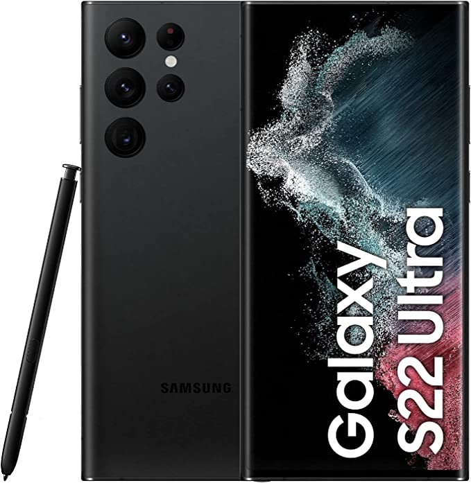 Samsung Galaxy S22 Ultra 5G Mobile Phone 256GB Dual SIM Android Smartphone Phantom Black (UAE Version)