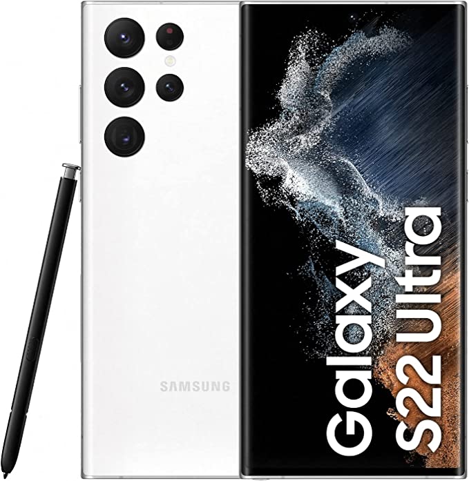 Samsung Galaxy S22 Ultra 5G Mobile Phone 256GB Dual SIM Android Smartphone Phantom White (UAE Version)