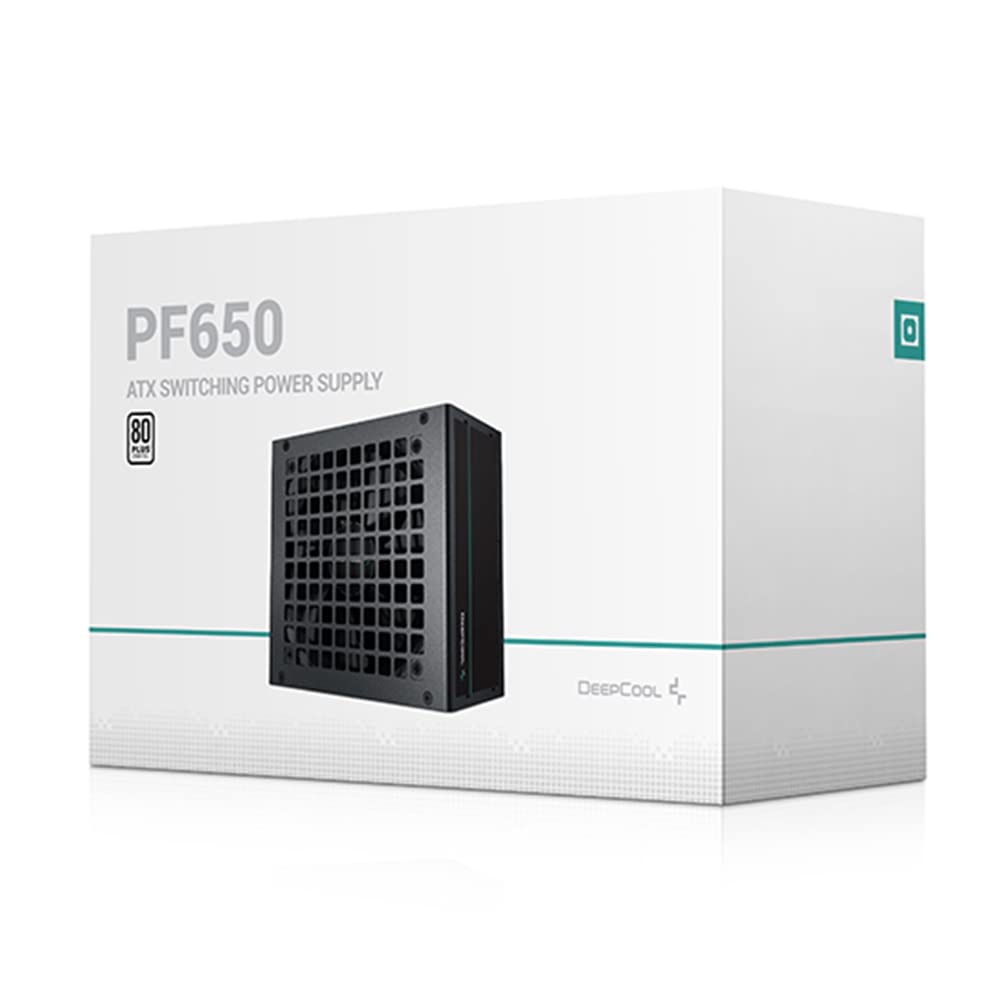 Deepcool PF650 650 Watt, 80 Plus Standard Power Supply/PSU for Gaming PC - Black - R-PF650D-HA0B