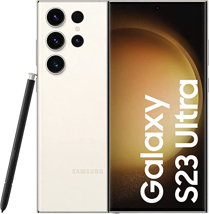 Samsung Galaxy S23 Ultra, 256GB, Cream, UAE Version, 5G Mobile Phone, Dual SIM, Android Smartphone,