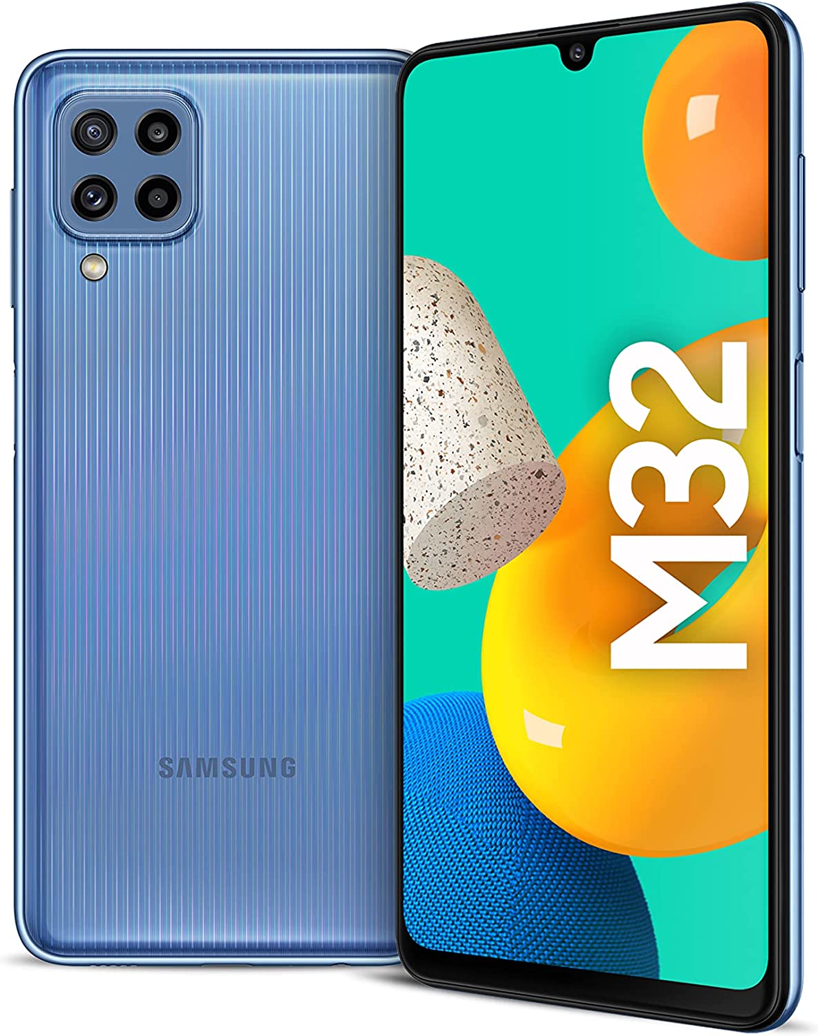 Samsung Galaxy M32 Lte Dual Sim Smartphone, 128Gb Storage And 6Gb Ram (Blue)