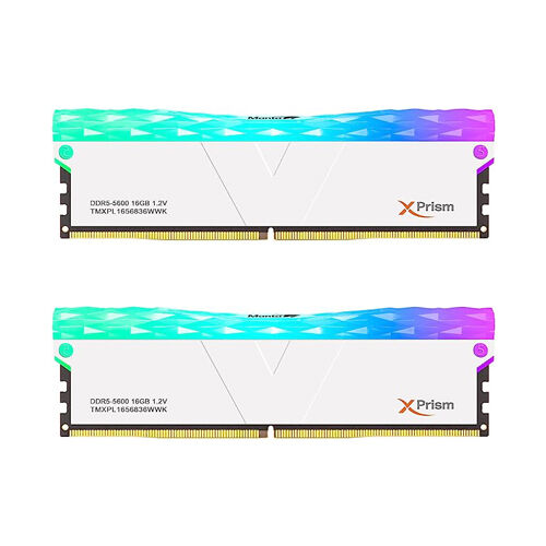 V-Color Manta XPrism RGB 32GB (2x16GB) 5600MHz DDR5 Memory Kit - White | TMXPL1656836WWK